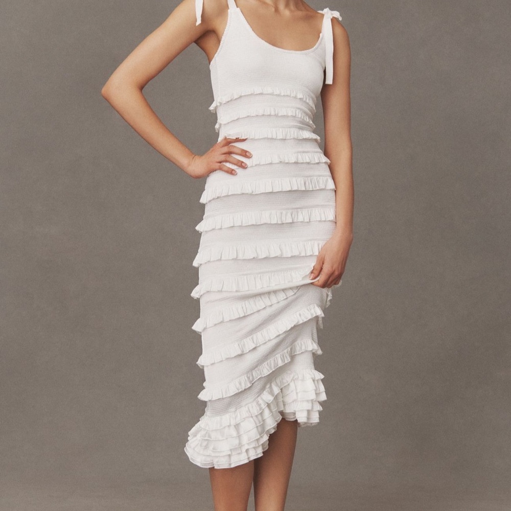 V. Chapman Lotus Stretch Satin
Midi Dress